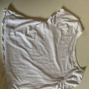 A white crop top/t-shirt